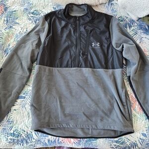 Under Armour Grey Black Half-Zip Pullover